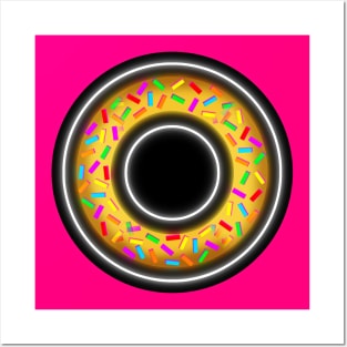 Neon Doughnut Posters and Art